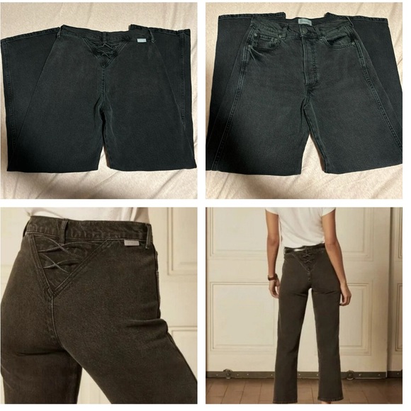 Free people Boyish The Mikey High Rise Wide Leg Laced Up Back Jeans 26 $168.00 - Picture 2 of 3